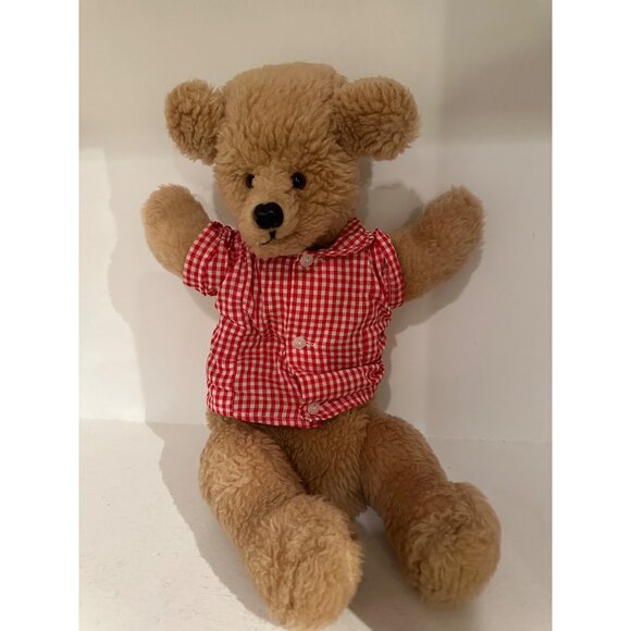 Vintage Brown Teddy Bear plush hand puppet 13 inches - Picture 2 of 6